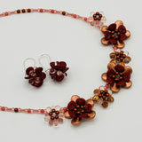 Anna Luxe Necklace in Maroon and Rose Gold