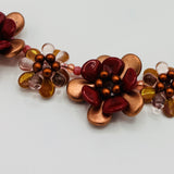 Anna Luxe Necklace in Maroon and Rose Gold