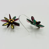 Marilyn Earrings in Golden Glow Purple and Green