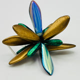 Laura Earrings in Emerald Green and Matte Gold