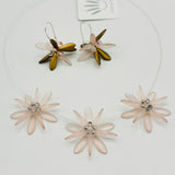 Anna Necklace in Matte Pink with Silver Accent