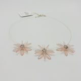 Anna Necklace in Matte Pink with Silver Accent
