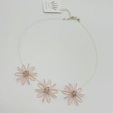 Anna Necklace in Matte Pink with Silver Accent
