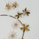 Anna Beaded Necklace in Matte Gold and Pink