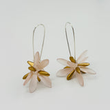 Eileen Earrings in Matte Golden and Pink