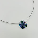 Annette Necklace Single Flower in Deep Purple