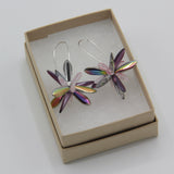 Eileen Earrings in Pink, Purple and Shiny Multicolor