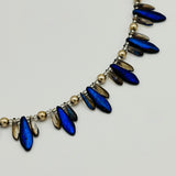 Rebecca Necklace in Midnight Blue and Grey