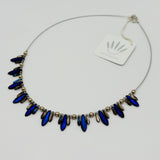 Rebecca Necklace in Midnight Blue and Grey
