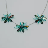 Anna Necklace in Turquoise with Shiny Multicolor and Silver Accents