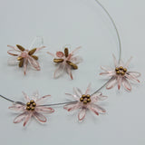 Eileen Earrings in Translucent Pink and Gold