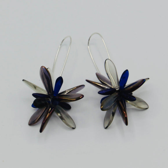 Eileen Earrings in Gray and Purple