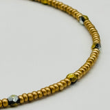 Kylie Necklace in Gold and Metallic Grey