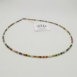 Kylie Necklace in Multicolor with White Pearls