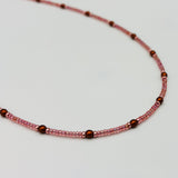Kylie Necklace in Rose Gold and Burgundy
