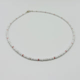 Kylie Necklace in Snow White with Rose Gold Accent