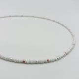 Kylie Necklace in Snow White with Rose Gold Accent