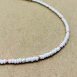 Kylie Necklace in Snow White with Rose Gold Accent