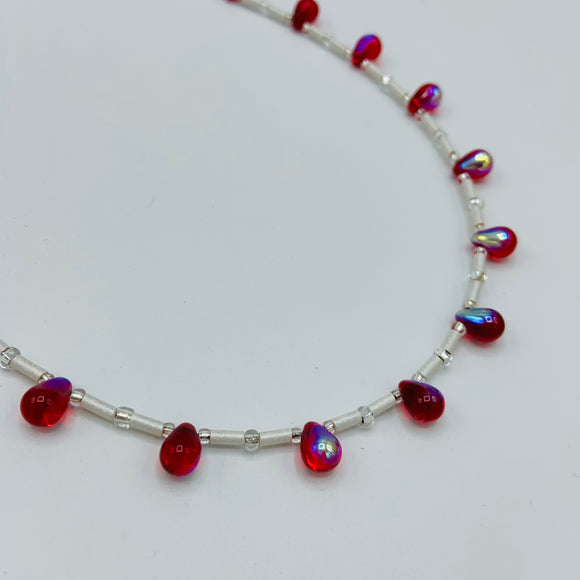 Rosie Necklace in Shiny Red