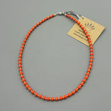 Kylie Necklace in Papaya Orange and Silver