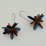 Eileen Earrings in Blue and Soft Orange