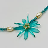 Elizabeth Necklace in Soft Turquoise and Classy Pearl