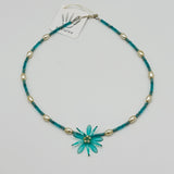 Elizabeth Necklace in Soft Turquoise and Classy Pearl