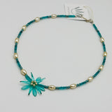 Elizabeth Necklace in Soft Turquoise and Classy Pearl