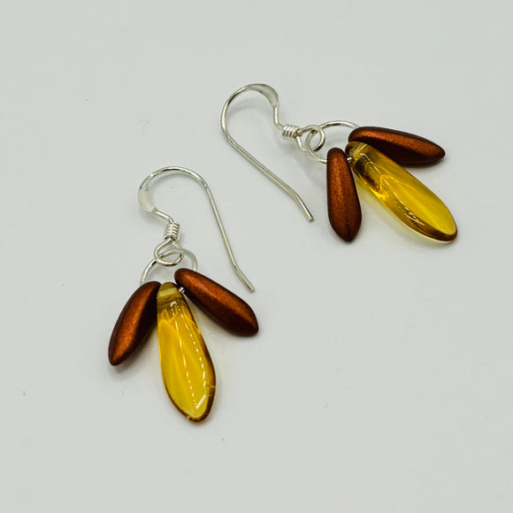 Janet Midi Earrings in Chestnut