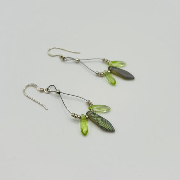 Janet Maxi Earrings in Luminous Laser Etched Gray