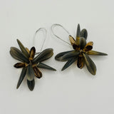 Eileen Earrings in and Gray with Light Brown Accents