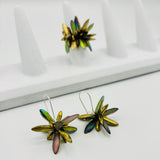 Eileen Earrings in Matte Gold and Pastel Multicolor