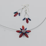 Janet Maxi Earrings in Red, White and Blue