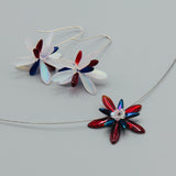 Elizabeth Necklace in Red, White and Blue