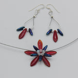 Janet Maxi Earrings in Red, White and Blue
