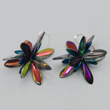 Laura Earrings in Shiny Multicolor with Blue Accent