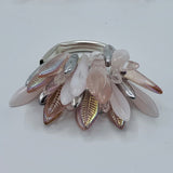 Wendy Ring in Crystal Clear and Laser Edged Pink