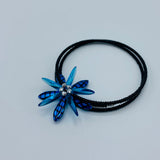 Zoe Beaded Bracelet with Sapphire Blue Flower