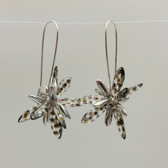 Eileen Earrings in Crystal Metallic with Silver
