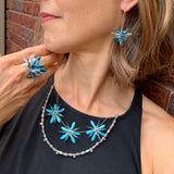 Shelalee Eileen Earrings Turquoise Czech Glass Beads