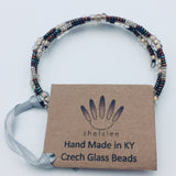 Shelalee Whitney Bracelet in Brown Metallic Czech Glass Beads