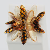 Shelalee Wendy Ring Black Golden Squared Czech Glass Dagger Beads