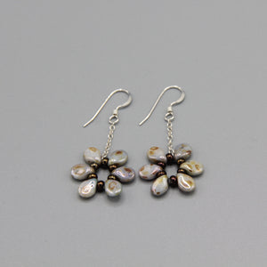 Daisy Earrings in Natural Stone Finish
