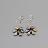 Daisy Earrings in Natural Stone Finish