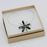 Elizabeth Necklace in Black Stone Finish with Gray
