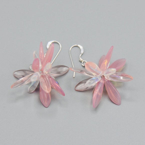 Emma Earrings in Pink with Crystal Accents