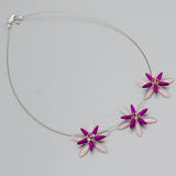 Anna Necklace in Neon Purple and Pink with Lilac Accents