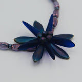 Zoe Flex Beaded Bracelet in Matte Dark Blue and Purple