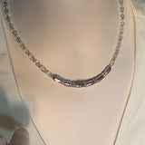 Nora Necklace in Silver with Crystal Rhinestones