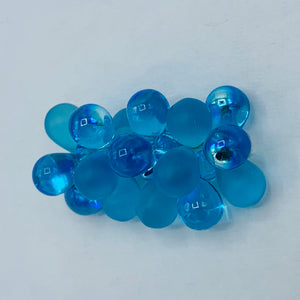 Shelalee Petra Ring Aqua Blue Czech Glass Beads Sterling Silver